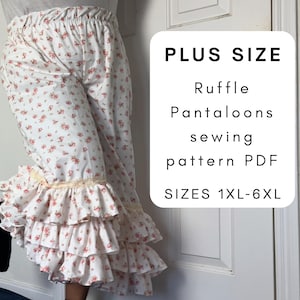 Patrón de costura PDF para pantalones de talla grande para feria renacentista / Disfraz de feria renacentista / 1XL-6XL