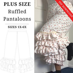 PLUS SIZE  Renaissance Faire Ruffled Pantaloons Sewing Pattern