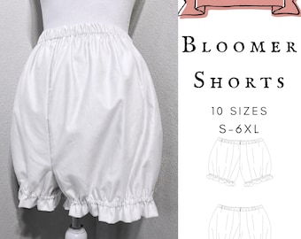 Renaissance Faire Bloomers Sewing Pattern PDF | Beginner Friendly bloomer shorts  | S-6XL Instant Download
