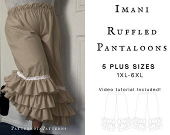 Plus size Renaissance Faire Pantaloon Pants Sewing Pattern PDF | Costume Cosplay | 1XL-6XL