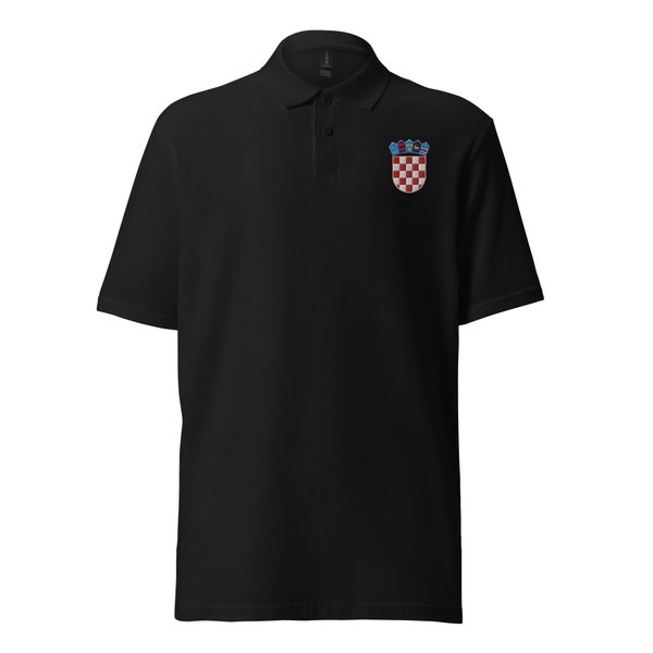 Herren Polo | Kroatisches Wappen | Besticktes Design