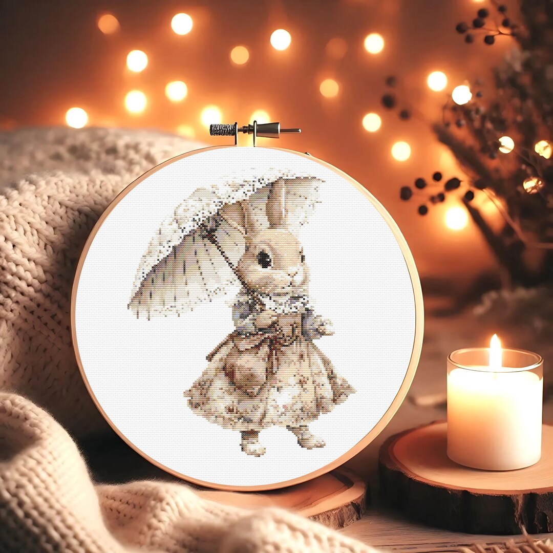 Rabbit Cross Stitch Pattern, Rabbit Sampler Cross Stitch Pattern, Cross ...