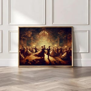 Victorian Ballroom Art Print: Dancing Couple Poster (Digital Download