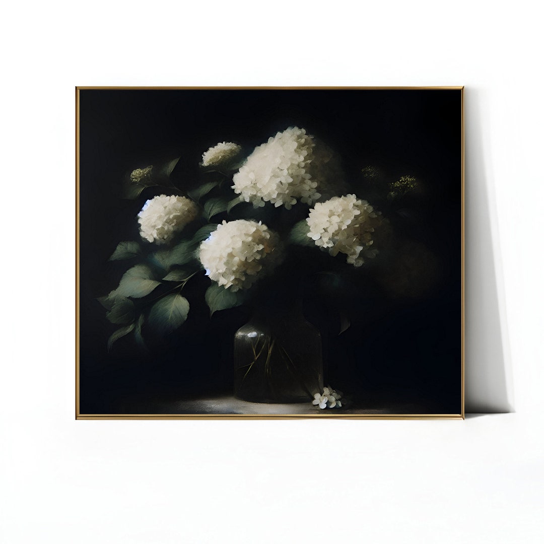 Hydrangea Painting / Antique Flower Art Print / Vintage Botanical ...