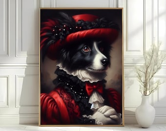 Renaissance Dog Portrait: Vintage Victorian Pet Art (Digital Download