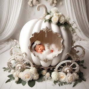 Neugeborenen digitaler Hintergrund, Princess Cart, Blumen Kinderwagen, Fine Art Fotografie digitaler Hintergrund, Fotografie-Overlays, Kreativer Verbundstoff