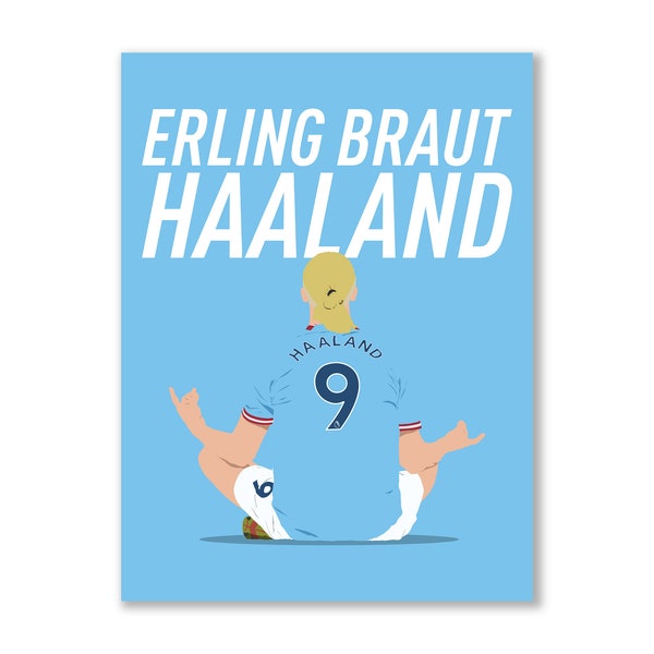 Erling Braut Haaland Blue and white