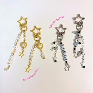 Custom Star K-Pop Keychain: Personalized Idol Group Name