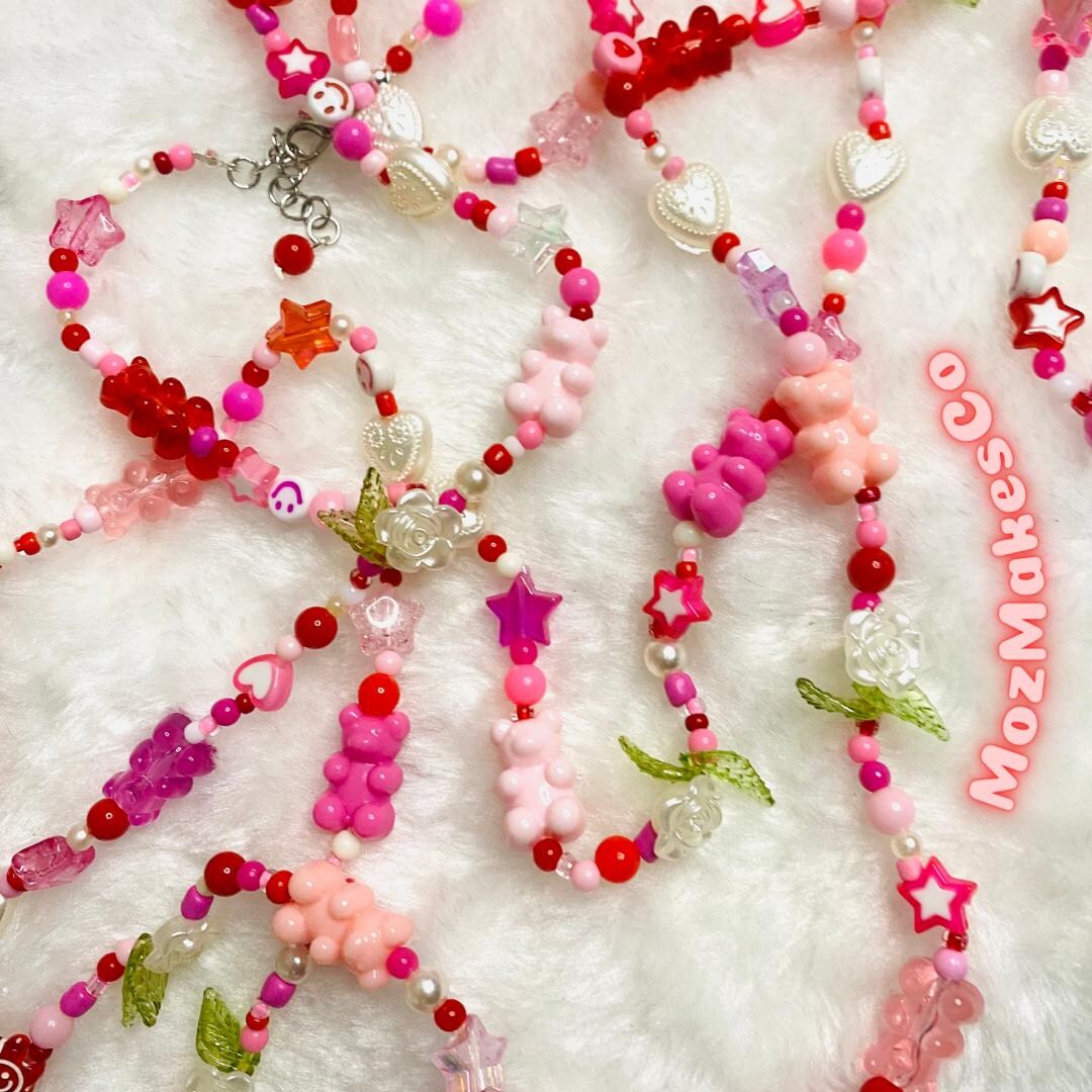 Collana con orsetto gommoso, collana a catena con ciondolo