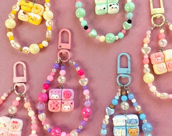 Kawaii Character Loop Keychain, Kitty and Friends