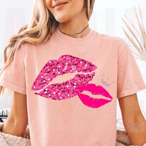 Glittery Lips PNG,pink lips,Valentines day png,Valentines lips png,lips png,kisses png, love png, digital files, hearts png,Lips sublimation