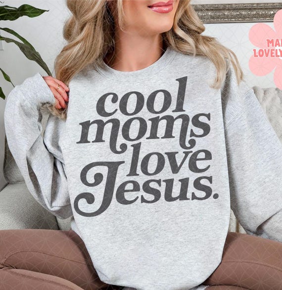 Cool Moms Love Jesus PNG, Christian Mom Design (Digital Download)