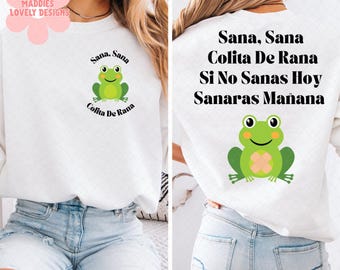 Sana Sana Sana Colita de Rana PNG : Conception amusante de grenouille mexicaine (téléchargement numérique)