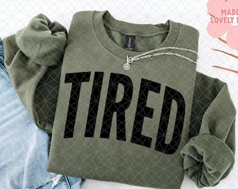 Tired PNG, Mental Health Design (Digital Download)