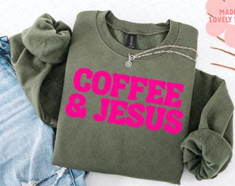 Café y Jesús PNG: Diseño basado en la fe cristiana (Descarga digital)