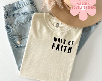 Walk By Faith PNG: Jezus sublimatieontwerp (digitale download)