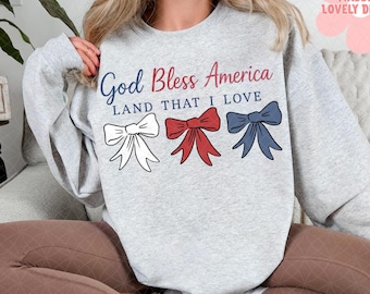 Coquette 4 luglio PNG: God Bless America Patriotic Bows (Download digitale)