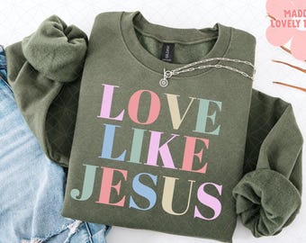 Love Like Jesus PNG: Christian Faith Graphic (Digital Download)