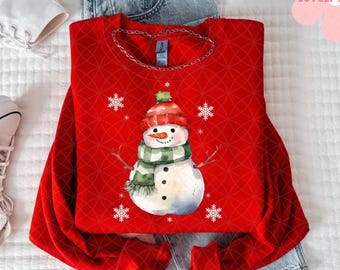 Snowman Christmas PNG: Winter Sublimation Design (Digital Download)