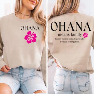OHANA means Family PNG,Lilo & Stitch png, Family Png,Flower png,Hawaii Flower png,Ohana Flower png, Ohana Sublimation, Words and sayings png