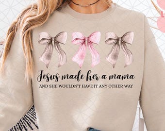 Coquette Christian Mama PNG, Jesus Design (Digital Download)