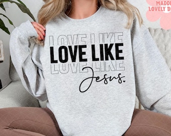 Amor como Jesús PNG: Diseño de fe cristiana (Descarga digital)