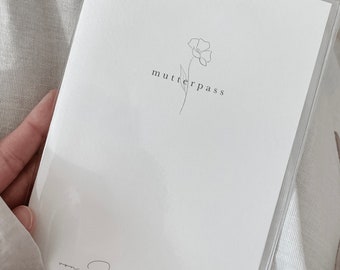 Mutterpass oder Uhefthülle flower personalisiert