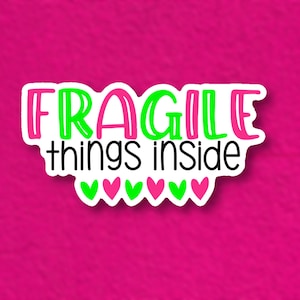 Fragile Things Inside Happy Mail Stickers, Packaging Stickers, Happy Mail, Small Business, Sticker Sheet, Packaging Material, Fragile