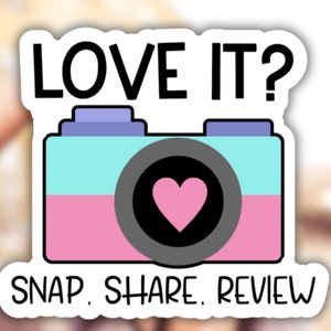 Camera Love Happy Mail Stickers, Packaging Sticker, Happy Mail, Small Business, Sticker Sheet, Packaging Material, Snap It, Share It, Camera