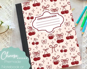 Cahier de composition et couvertures Coquette Cerises, Fournitures scolaires, Fournitures pour la rentrée scolaire, Cahier personnalisé, Fruits