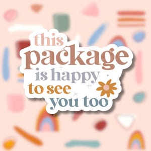 Adesivos de correio "Happy to See You Happy", Pequenas empresas, Folha de adesivos, Material de embalagem, Presente, Amor, Adesivos, Feito à mão, Boho