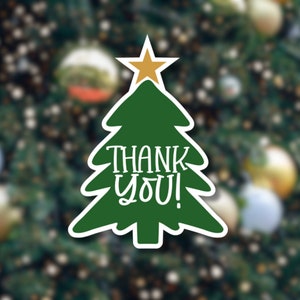 Thank You Christmas Tree Happy Mail Stickers, Packaging Stickers, Happy Mail, Small Business, Sticker Sheet, Packaging Material, Christmas