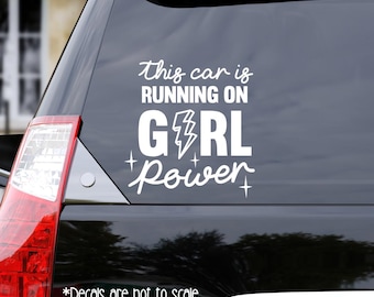 Vinilo adhesivo para ventana con temática de Girl Power, pegatina para ventana, adhesivo para ventana de coche