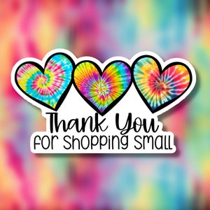 Shopping Small Tie-Dye Happy Mail Stickers, Packaging Stickers, Happy Mail, Small Business, Sticker Sheet, Packaging Material, Thank You