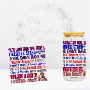 Firework Stand UV DTF 4in Decal, 16oz Glass Can Decal, Glass Cup, Decal, Wrap, Transfer, Ready to Apply,