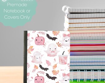 Pastel Ghost Friends Mini Composition Notebook & Covers, School Supplies, Back to School Supplies, Customized Notebook, Halloween