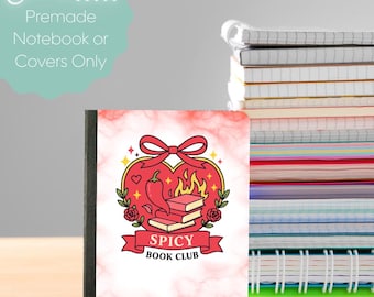 Spicy Book Club Mini Composition Notebook & Covers, School Supplies, Back to School Supplies, Customized Notebook, Bookish