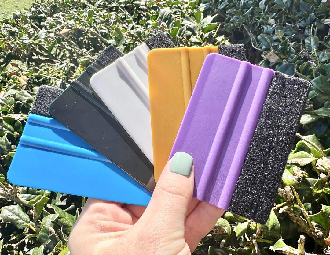 Application Squeegee 4in for UV DTF or Vinyl, Customizable, Felt Edge ...