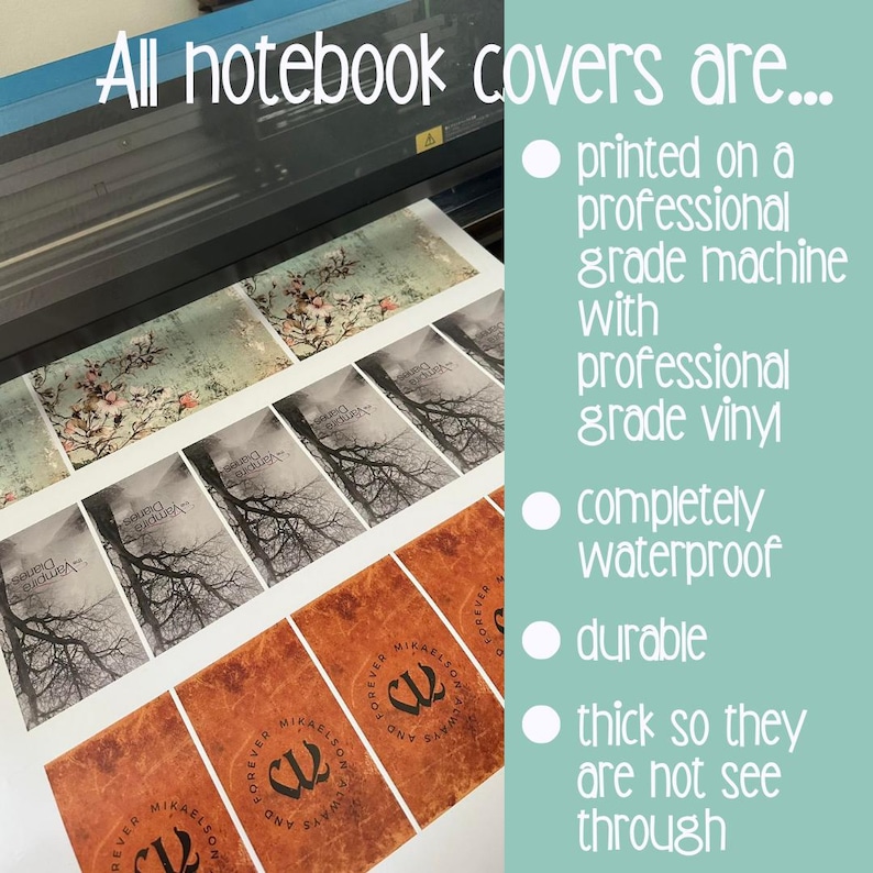 Embroidered Notebook Pattern Pink & Greens Skulls Mini Composition Notebook and Covers, School ...