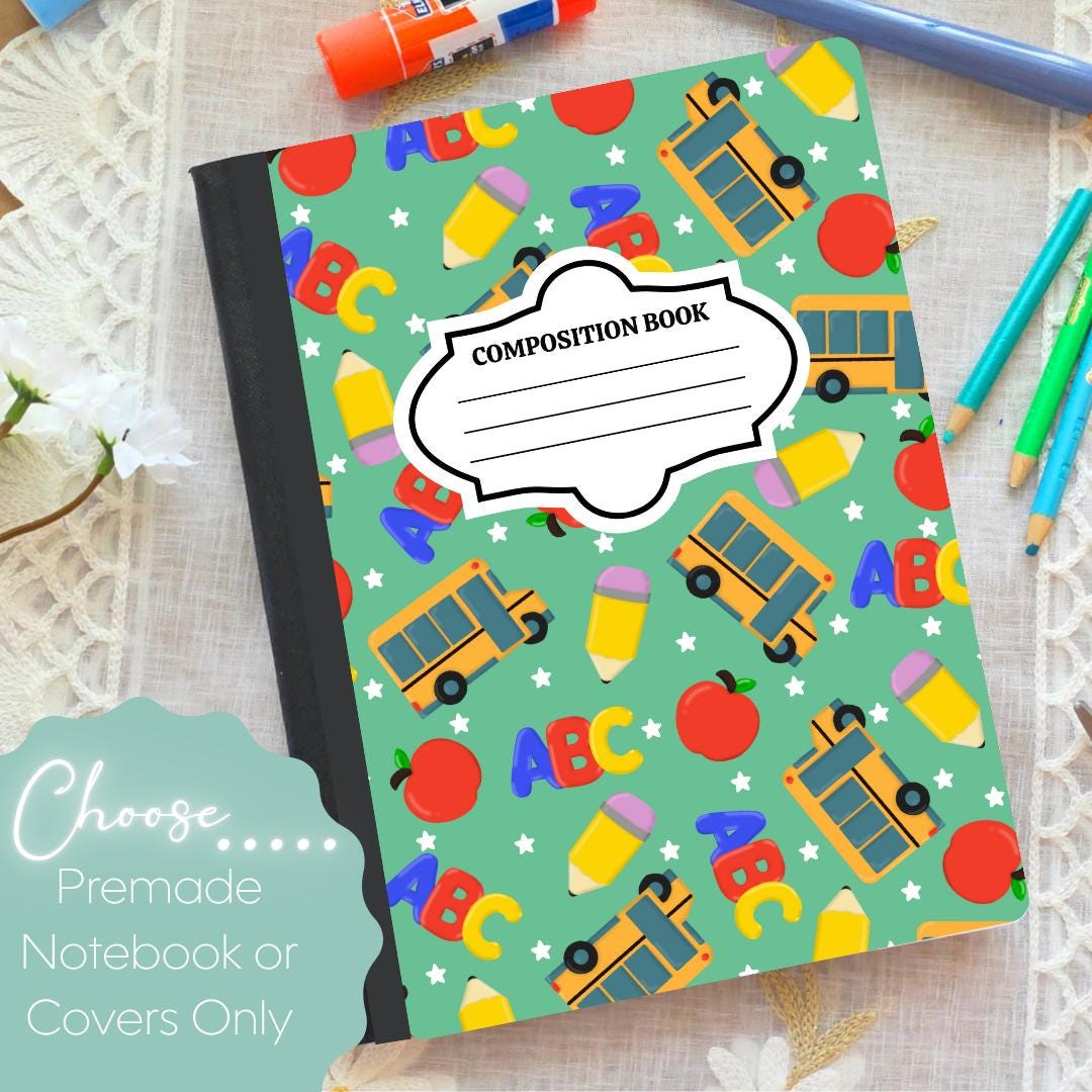 School Time Composition Notebook & Covers, School Supplies, Back to ...