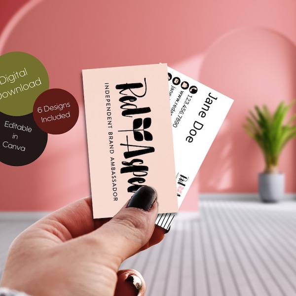 Red Aspen Business Card Etsy