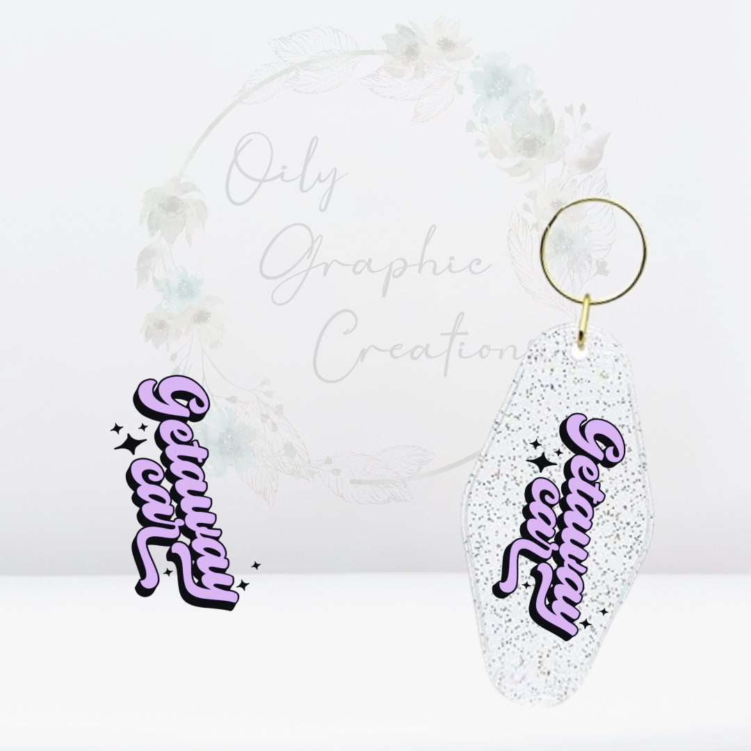 Getaway Car 4 UV DTF Keychain Decal, Keychain Decal, Hotel Style, Decal ...