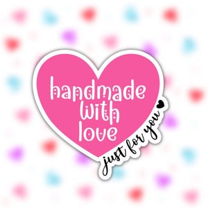 Just for You Happy Mail Stickers, gift, packing materials, cute, with love, for you, happy mail stickers, Heart, Just for You, Handmade Love