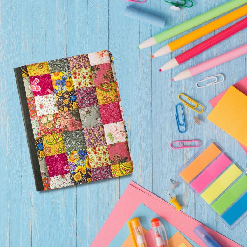Quilt 2 Mini Composition Notebook & Covers, School Supplies, Back to ...