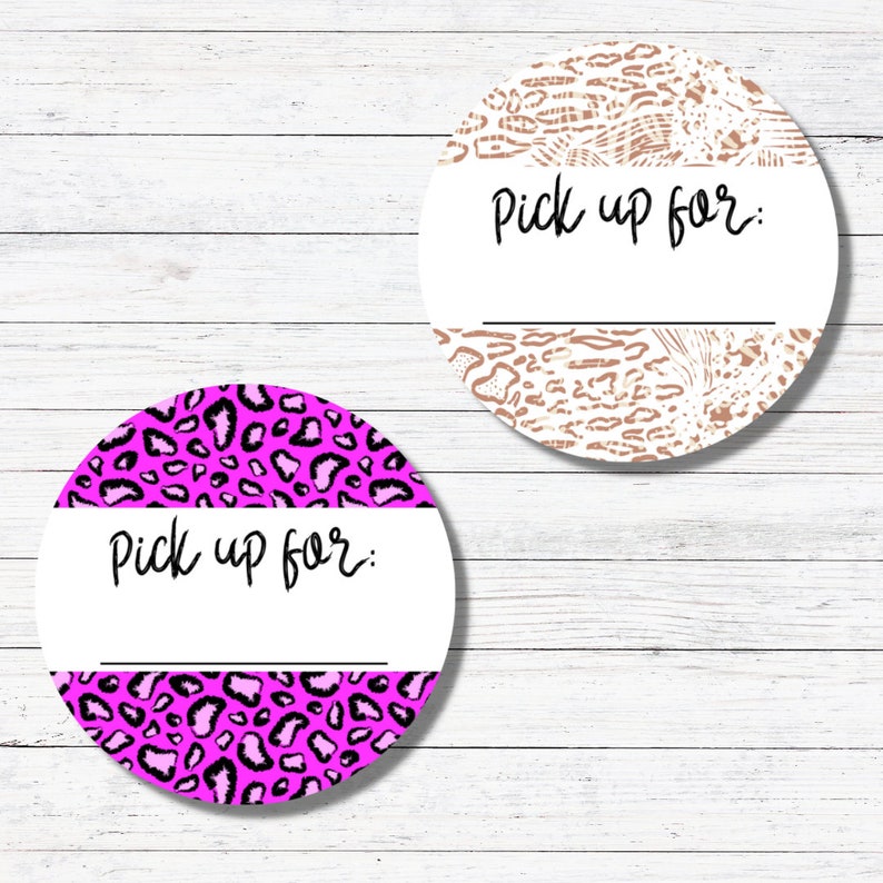 Circle Pick up Tags- Digital Copy, Small Business, Sticker Sheet ...