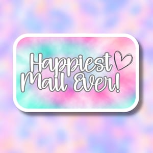 Happiest Mail Ever Happy Mail Stickers, Packaging Stickers, Happy Mail, Small Business, Sticker Sheet, Packaging Material, Review, Happiest
