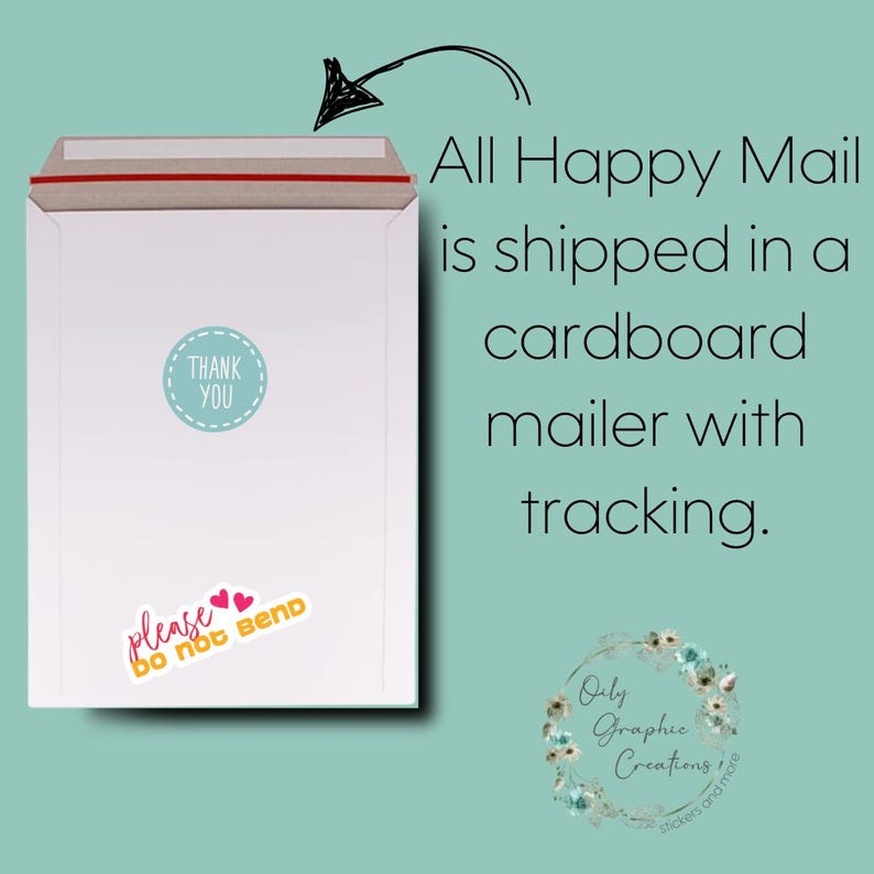Thank You Flag Happy Mail Stickers, Small Business, Sticker Sheet ...
