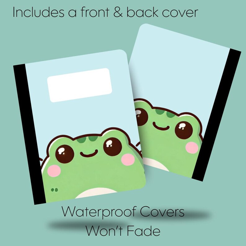 Kawaii Frog Composition Notebook & Covers, School Supplies, Back to ...