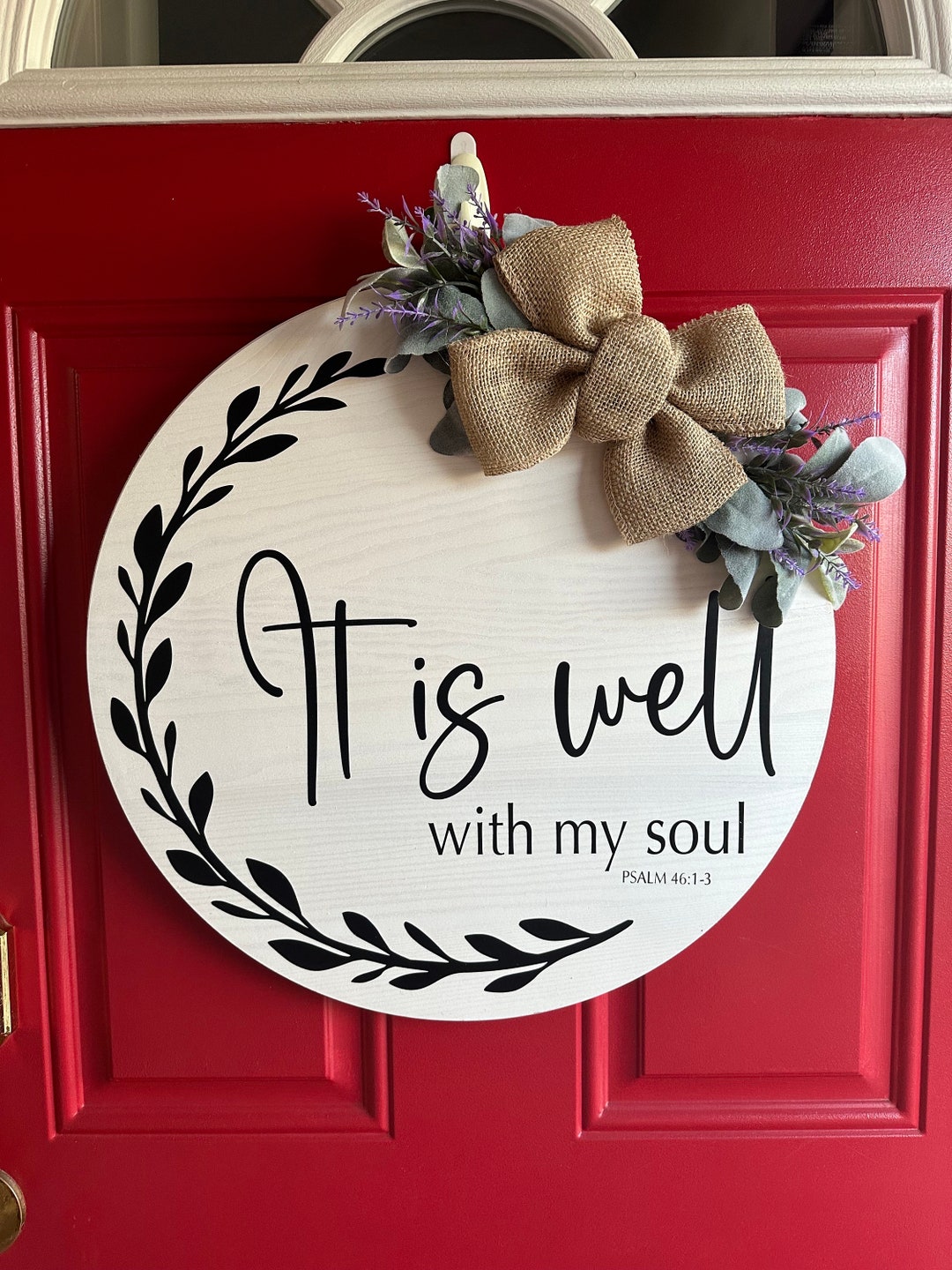It is Well With My Soul Door Hanger, Front Door Sign, Front Door Decor