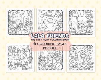 Lala Friends: Dreamy Characters in Imagined Worlds Coloring Book by Coco Wyo
